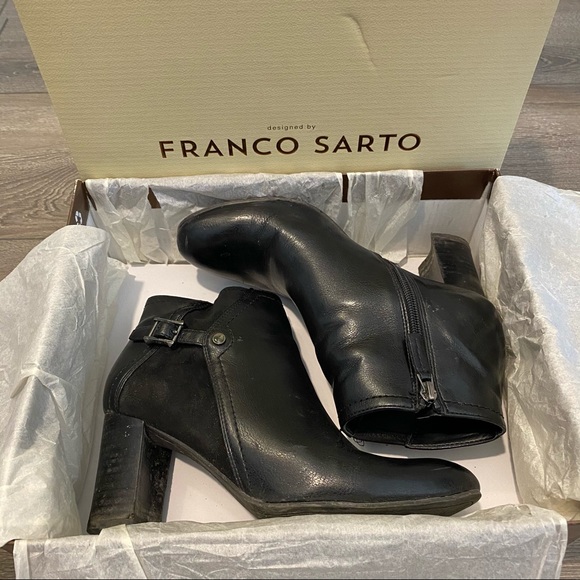 Franco sarto black leather booties - Picture 1 of 7